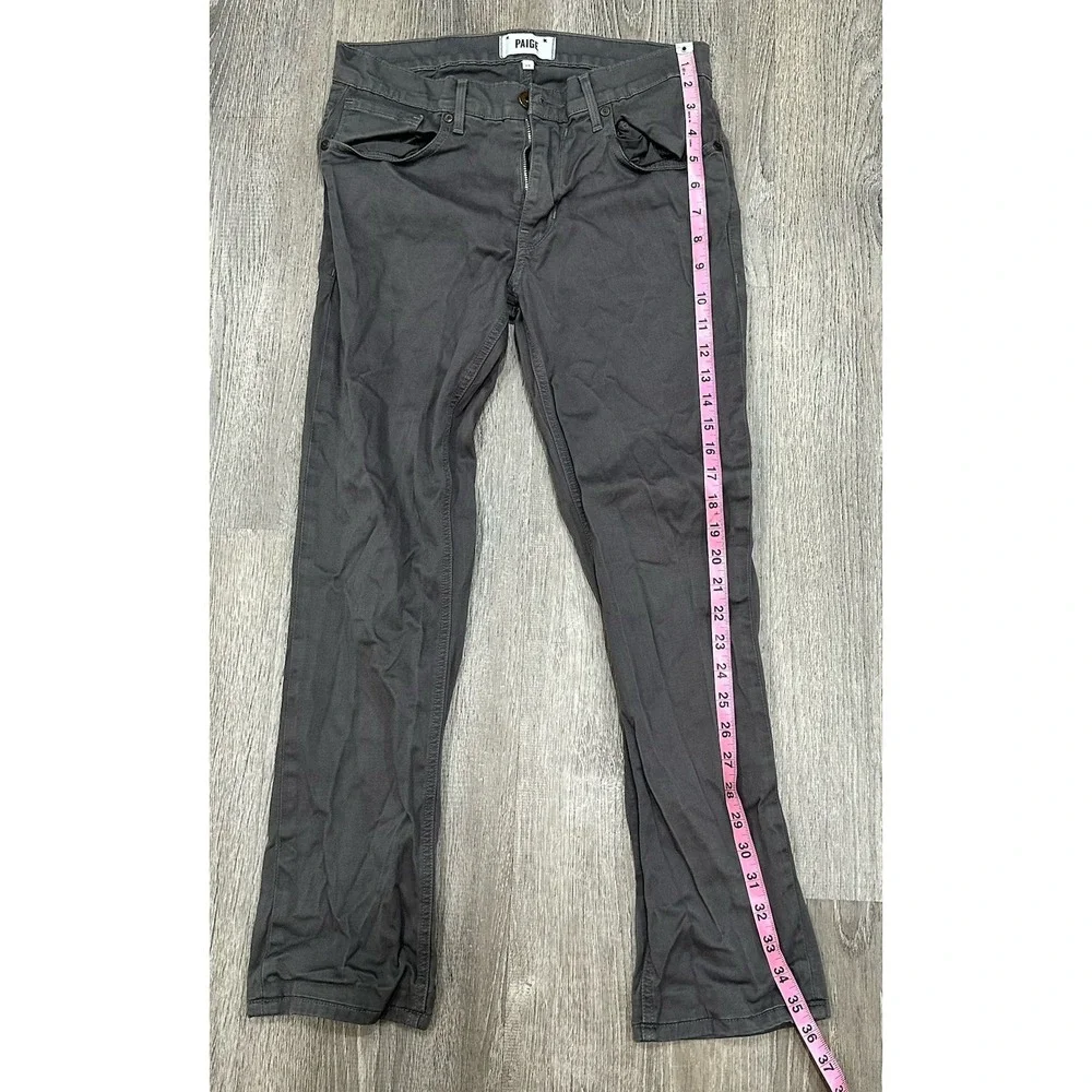 Paige Federal Jeans‎ Mens 29 x 28 Gray Federal Slim Straight Stretch Denim Pants